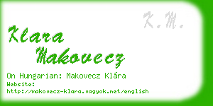 klara makovecz business card
